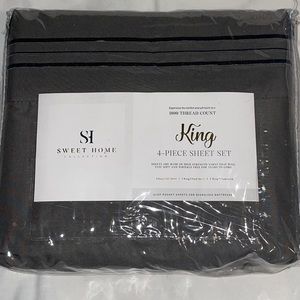 4-piece king sheet set, NWT